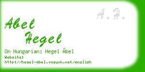 abel hegel business card